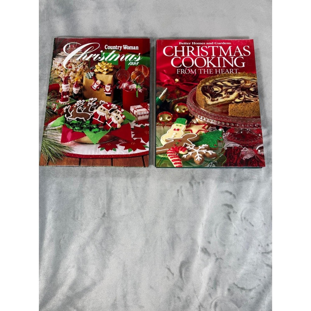 VTG Christmas Bundle Country Woman 1998 Better Homes Gardens Xmas Cooking 2004
